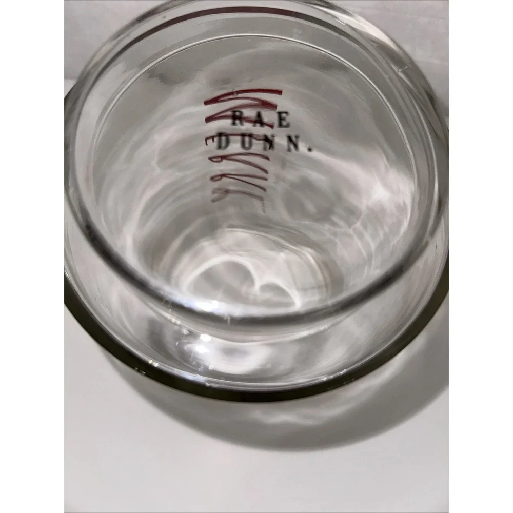 Rae Dunn Merry Glass Hurricane Candle Holder Vase Red Christmas Holiday Decor‎
